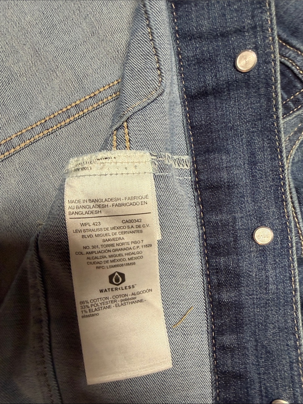 Signature by Levi Strauss Blue Denim Jacket with Copper Buttons. 0169 - Picture 7 of 10